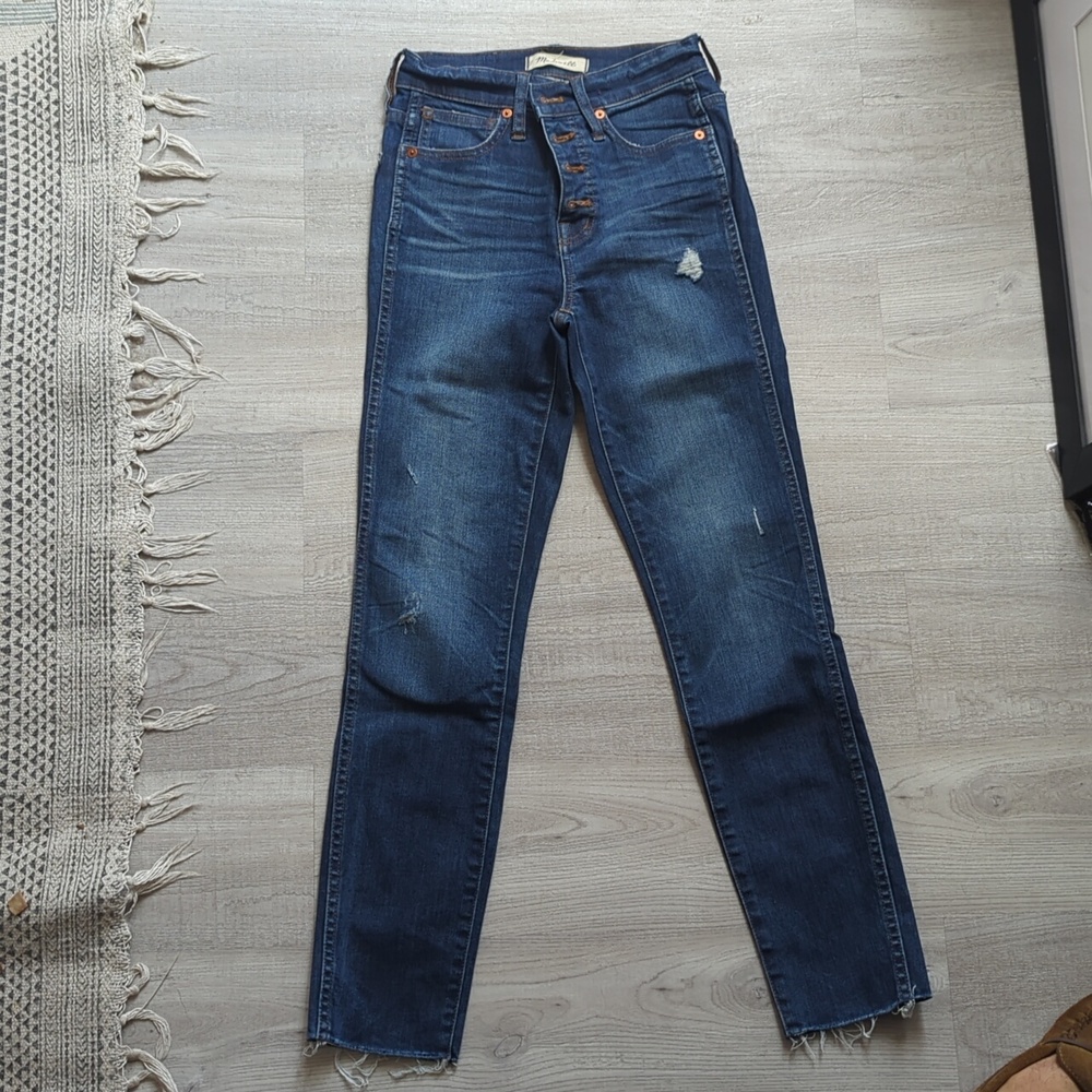 10" high rise skinny jeans
